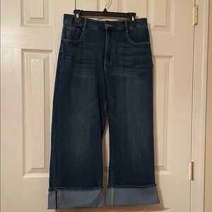 HALARA Navy Wide-Leg Jeans